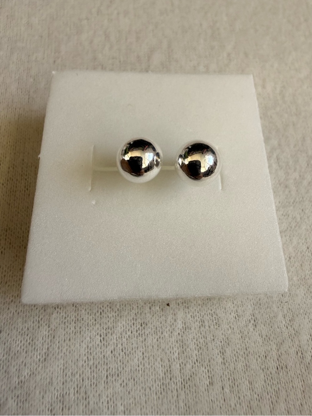 925 Sterling Silver Ball Stud Earrings - Silver